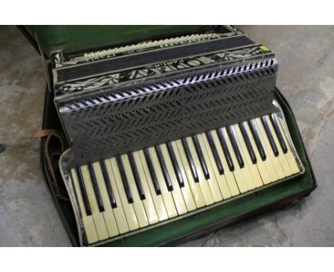 Italian Soprani piano accordion in case