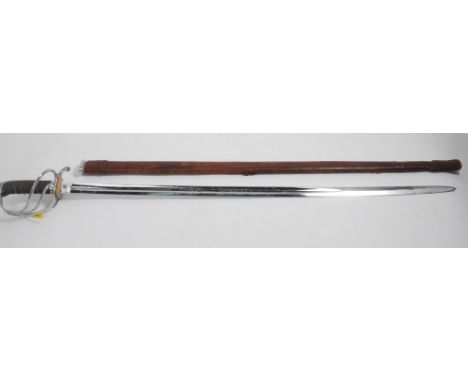 Victorian 1822 Pattern Royal Artillery Officer's sword by Henry Wilkinson, with plated etched blade ( no. 21152 ) decorated w