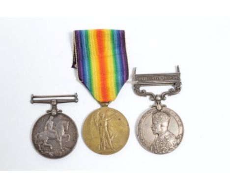 First World War and later Medal trio comprising War and Victory medals named to K.49957 S.S. Thomas. STO. 2. R.N. and a Georg