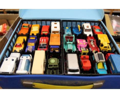 Two Matchbox carry cases containing 1:75 scale models (2 cases)