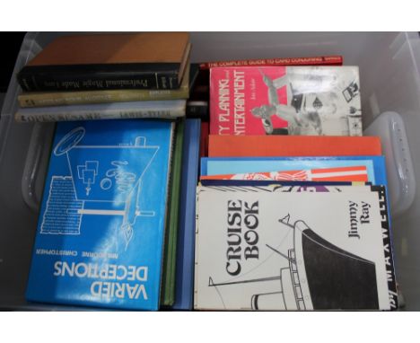 Five boxes of magic books and magazines