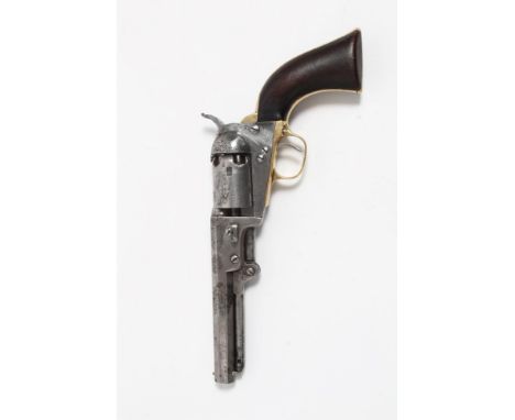 Scarce early production London Colt 1849 pocket percussion revolver, matching numbers (No.149 ), London address to top of bar