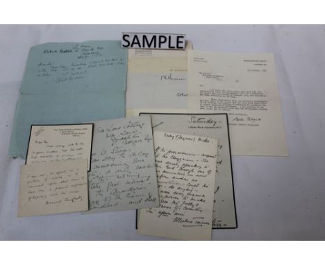Autograph letters - Notables and Statesmen including Lord Halifax. Robert Hale, F. E. Baily, Lord Buckmaster, Sir Ian Hamilto