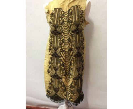 Victorian shawls a hand embroidered and beaded Art Nouveau panel probably from a dress. 1950’s black skirt. Also a quantity o