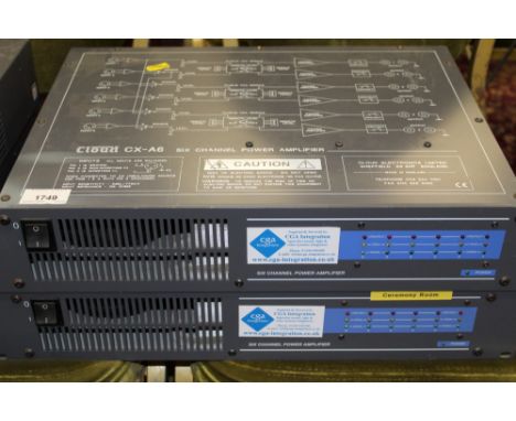 Three Cloud CX-A6 Six Channel Power Amplifiers and a Cloud CX-A850 Eight Channel Power Amplifier (4)
