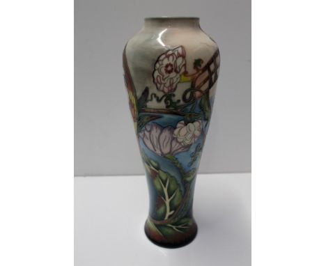 Moorcroft Pottery River of Dreams pattern vase, designed by Sarah Cowan, ltd. ed. 196/350, 37cm height