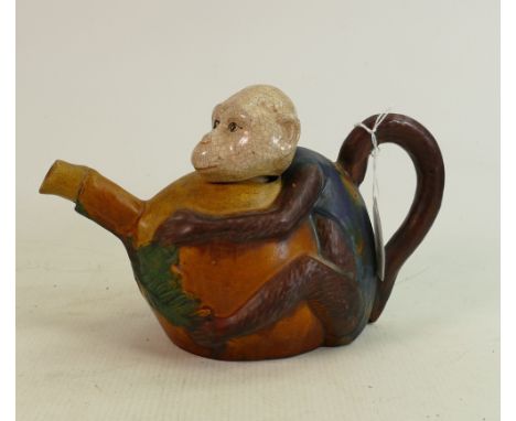 19th Century Ceramic Tea Pot fashioned as a Monkey 