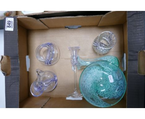 A collection of Caithness Hand Blown Glass ware: 