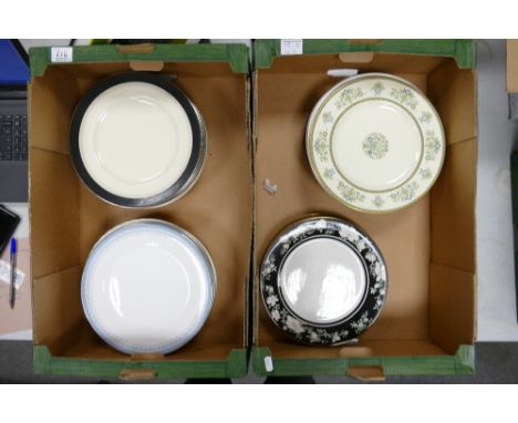 Mixed collection of Dinner plates: to include Royal Doulton Lorraine, Royal Doulton Vogue intrigue, Minton Wilmington, Minton