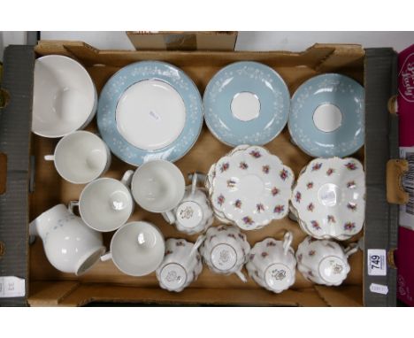 A collection of Floral Tea Ware items to include : Royal Stuart 948 patterned item etc 