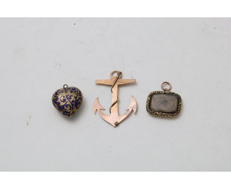 EARL HOWE A gold anchor pendant inscribed "Earl Howe 1st June 1794"; 4 cms (This commemorates the victory of the "Glorious Fi