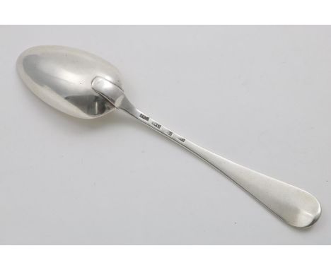 A GEORGE III PROVINCIAL TABLE SPOON Old English pattern, initialled "R" over "RC", maker's mark only struck four times, by Jo
