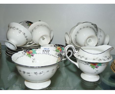 A Shelley Teaset (no. 11472) comprising nine cups, saucers, tea plates, sugar bowl and milk jug. 