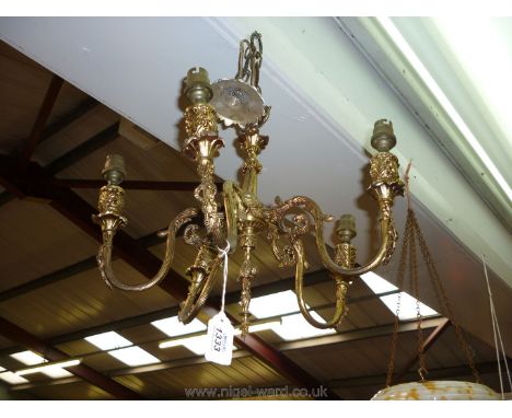 A five branch chandelier.