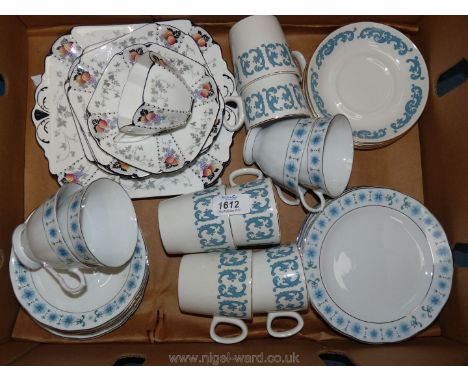 A quantity of vintage teaware (several part sets) including Shelley, etc.