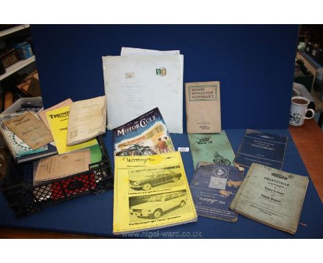 A quantity of motorcycle owner's handbooks and operating instructions to include 'The book of the Lambretta Motor-Scooter, Mo