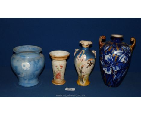 Four Vases including Royal Worcester Sabrina porcelain, Alfred B. Pearce &amp; Co. Ltd., etc.