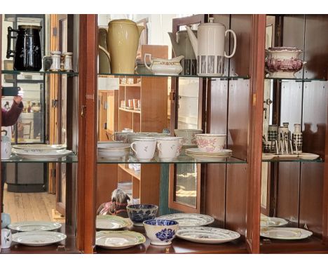 Midwinter Fashion Shape toast rack, W.R.Midwinter Ltd oval Windsor dish, Grindley gravy boat, Barker Bros. Madison coffee pot