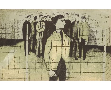 * WILLIAM GEORGE SCOTT (SCOTTISH 1913 - 1989),
FENCED IN
original lithograph 
13.5cm x 21cm
Mounted, and unframed