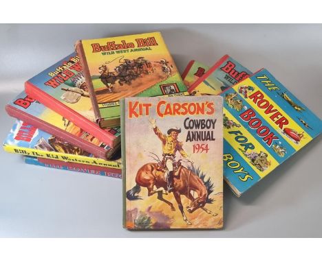 Box of vintage (mostly 1950's) annuals to include: 'The Rover Book', 'Monster book for boys', 'Billy the Kid, Western Annual'