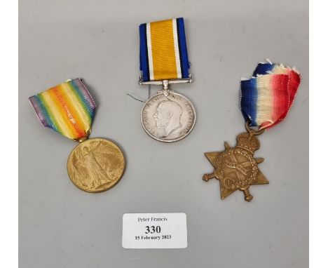 Two WWI medals awarded to 17668 Private W Williams Welsh Regiment, to include:  Victory Medal and 1914-15 Star Awarded to 176