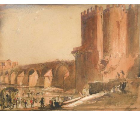 § Frank Brangwyn RA RWS RBA (Welsh, 1867-1956) The Bridge at Córdobasigned with initials, titled and dated 1912 lower rightwa