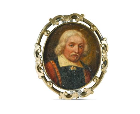 Continental School (17th century) Portrait miniature of a gentlemanoil on panel4.5cm