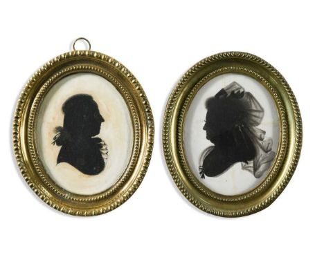Six Silhouette Portraits Including a pair of portraits of John and Mary Villers attributed to Bingham, 'Mrs Berkin, Dr Lisle'