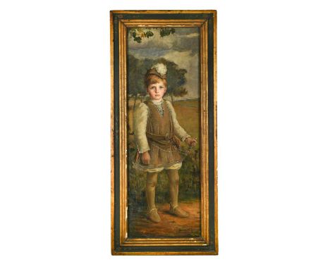 English School (circa 1887) Portrait of the Honourable Ivan Hay as a boy, standing full length in a Highland landscape, in hi
