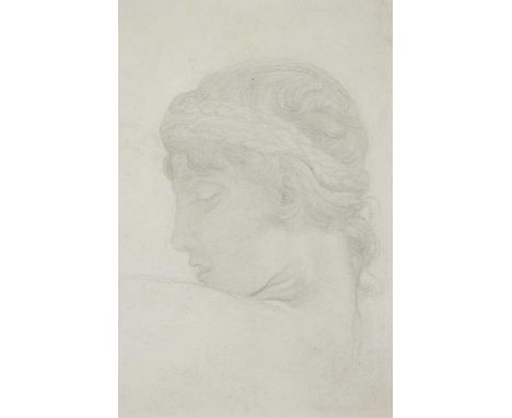 Valentine Cameron Prinsep RA (British, 1838-1904) Head study of a Neoclassical maidenpencil20.5 x 14cmProvenance:Cheffins, Ca