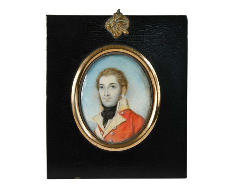 English School (circa 1800)  Portrait miniature of an officer, said to be Brigadier General Ferdinand Amelia Fairfax Beckwith