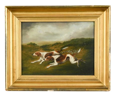 Attributed to Philip Reinagle RA (British, 1749-1833) Foxhounds on the scentoil on panel16 x 21.5cmAnother version of this co