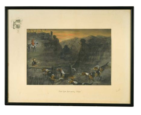 § Charles Johnson Payne 'Snaffles' (British, 1884-1967) 'That far, far-away Echo'hand-signed to the margin lower rightbears S