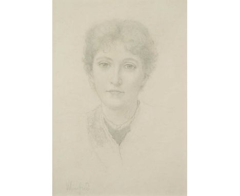 Henry Holiday (British, 1839-1927)  Portrait of the violinist and suffragette Winifred Raven Holiday (1866-1949), the artist'