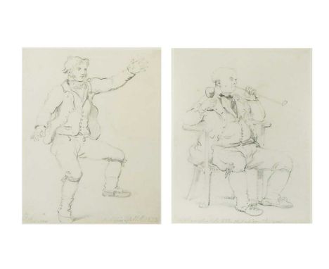 Ramsay Richard Reinagle RA (British, 1775-1862) Boy dancing; An old man smokingeach signed 'R R Reinagle RA' and dated 1833pe