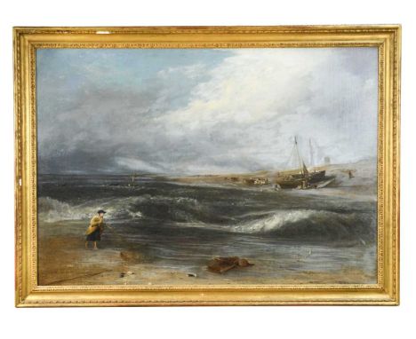 Sir Augustus Wall Callcott RA (British, 1779–1844) Shrimperslabel verso bearing artist's name and title with address of '16 H