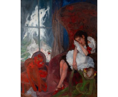 Russian, 1878-1973Storm, circa 1919-1920 Signed and dated Boris Anisfeld/1947 (ll); inscribed as titled and numbered 62 on th