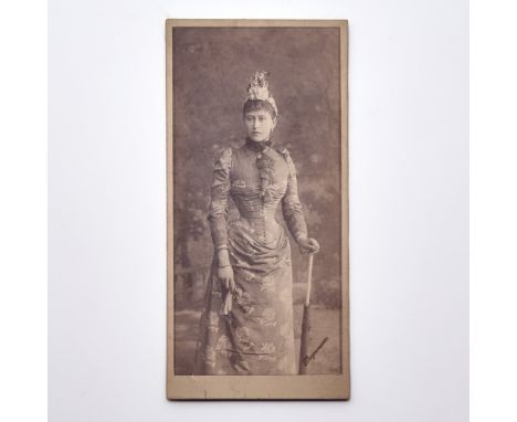 Cabinet card produced by Charles Bergamasco, St. Petersburg, circa 1890, with photographer's blind stamp (lower right).8 1/4 