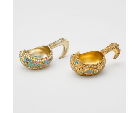 Vasilii Agafonov, Moscow, 1899-1908 and Liubavin, St. Petersburg, indistinctly datedEach of typical form, with pointed prow a