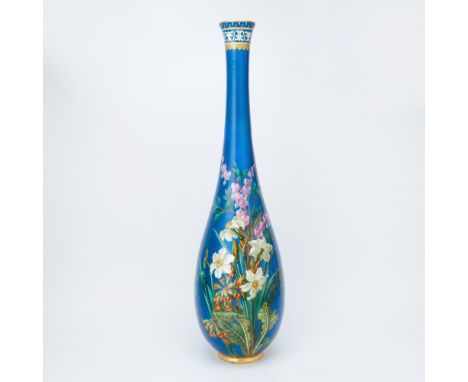 Imperial Porcelain Manufactory, St. Petersburg, period of Alexander III, dated 1888Baluster form, with elongated neck, painte