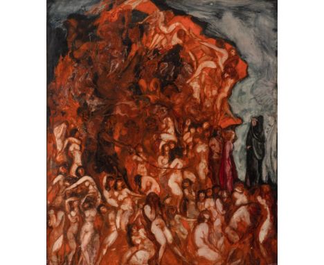 Russian, 1878-1973Francesca da Rimini (Dante's Inferno, Canto Quinto), circa 1930s Signed Boris Anisfeld (ll); inscribed Fran