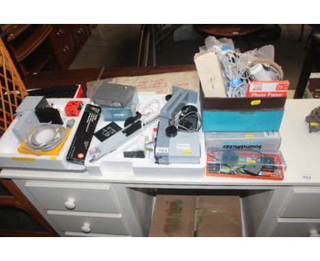 A projector, various accessories etc.