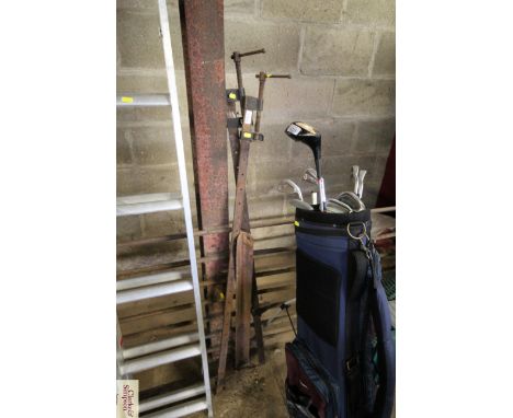 Two metal sash clamps