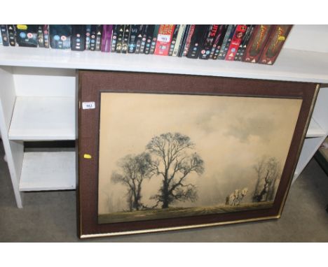 After David Shepherd, print "The Winter Plough"