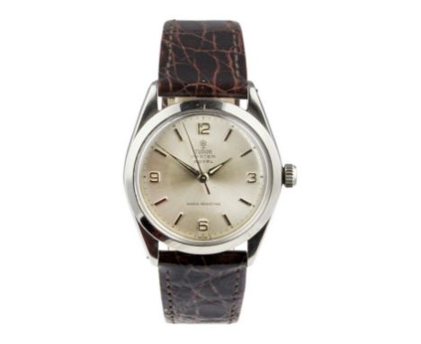 The case is stainless steel in good condition with polished case, polished bezel and polished Rolex signed back.  The dial is