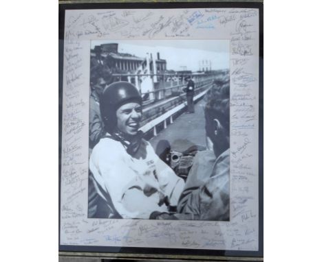 A mixed Jim Clark lot, which includes, an atmospheric photograph of Jim Clark and Dan Gurney taken at Riverside Raceway by Al