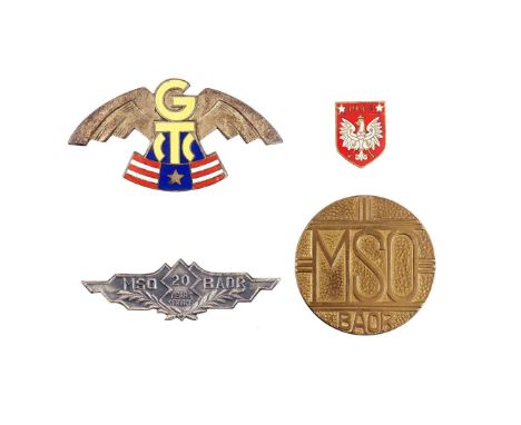Set of 4 badges used by Poles in the Guard Companies. The set comprises of two BAOR badges (British Army of the Rhine, Mixed 