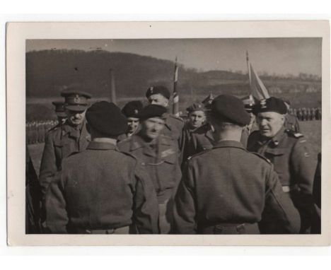 Photo from Polish Army overwiew, visible Stanisław Maczek (Commander of 1st Polish Armoured Division) and Bernard Law Montgom