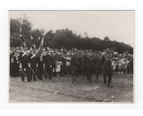 Pre 1939 Polish Military ceremony, visible gen. Kazimierz Fabrycy and a regimental banner most likely of the Polish Officer C
