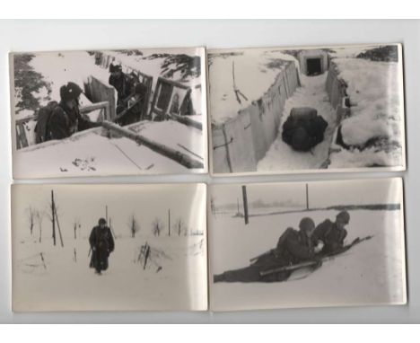 Lot of 10 military photos (Polish Communist Army) from the training ground, visible equipment and uniforms. Postcard size pho